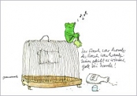 Postkarte Der Frosch war krank
