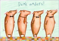 Postkarte Denk anders