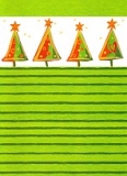 Klappkarte Weihnachtsbäume, grün