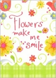 Postkarte Flowers make me smile