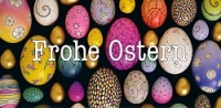 Postkarte Frohe Ostern, Ostereier