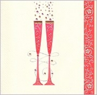 Klappkarte Sektgläser