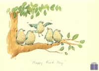 Klappkarte Happy Bird Day