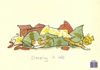Klappkarte Sleeping it off