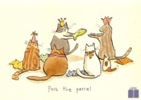Klappkarte Pass the parcel