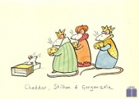 Klappkarte Cheddar, Stilton & Gorgonzola