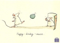 Klappkarte Happy-kicky-mouse