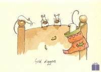 Klappkarte Gold diggers