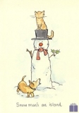 Klappkarte Snow mans an island