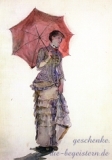 Bracquemond, Marie - Postkarte Frau mit Sonnenschirm